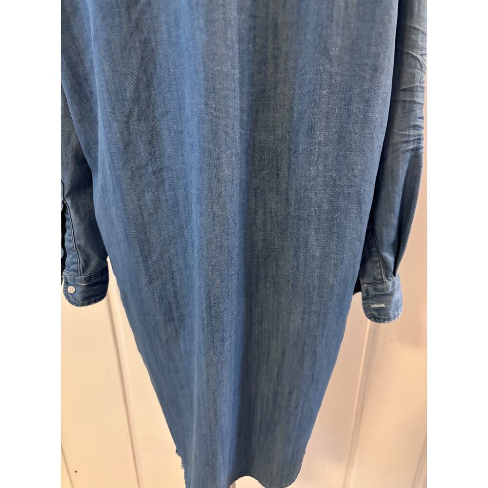 Frank & Eileen Blue Chambray Shirt Dress Medium - Picture 11 of 14